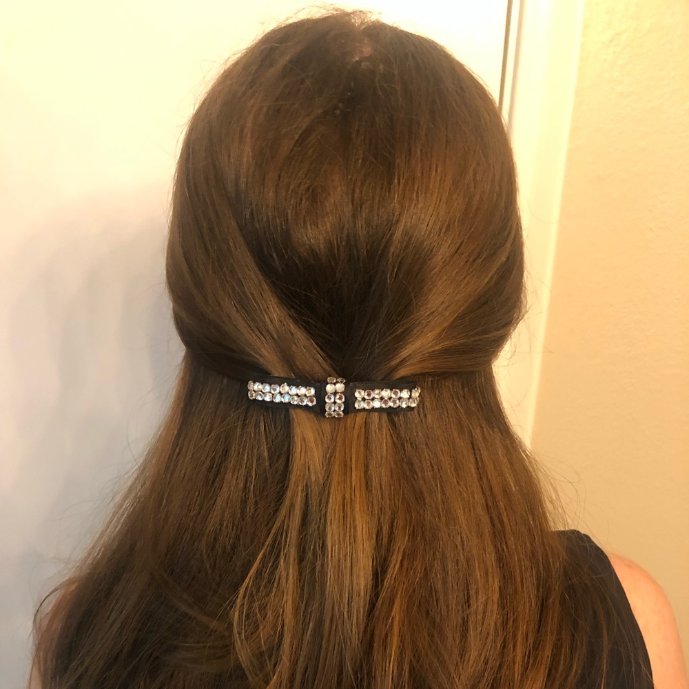NWOT J.Crew black rhinestone barrette